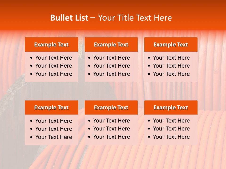 A Bunch Of Orange Hoses Stacked On Top Of Each Other PowerPoint Template