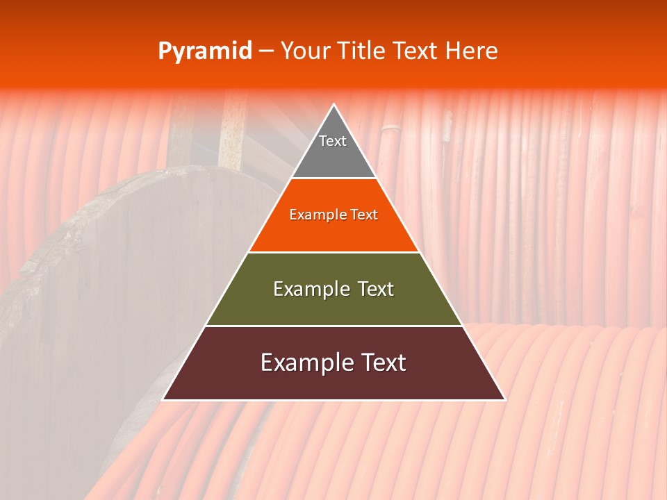 A Bunch Of Orange Hoses Stacked On Top Of Each Other PowerPoint Template