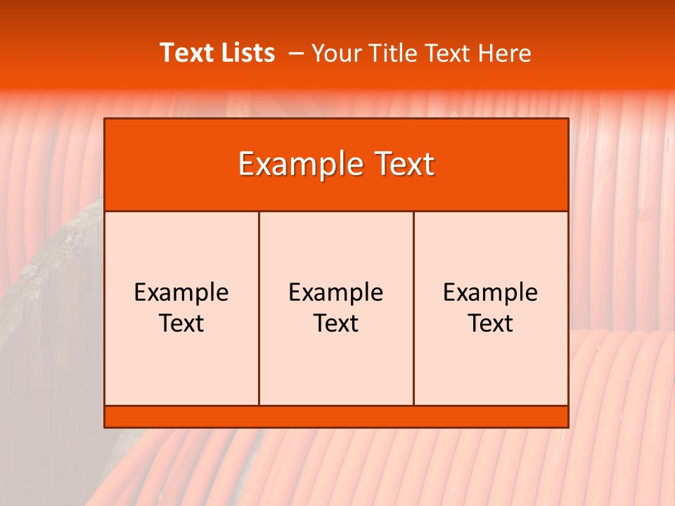 A Bunch Of Orange Hoses Stacked On Top Of Each Other PowerPoint Template