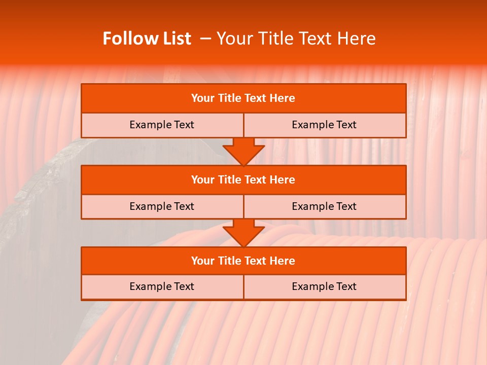 A Bunch Of Orange Hoses Stacked On Top Of Each Other PowerPoint Template