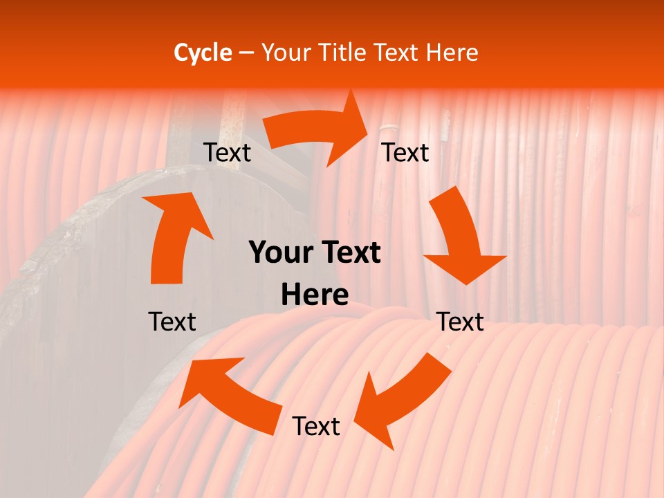 A Bunch Of Orange Hoses Stacked On Top Of Each Other PowerPoint Template