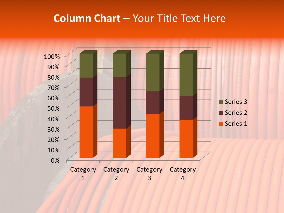 A Bunch Of Orange Hoses Stacked On Top Of Each Other PowerPoint Template