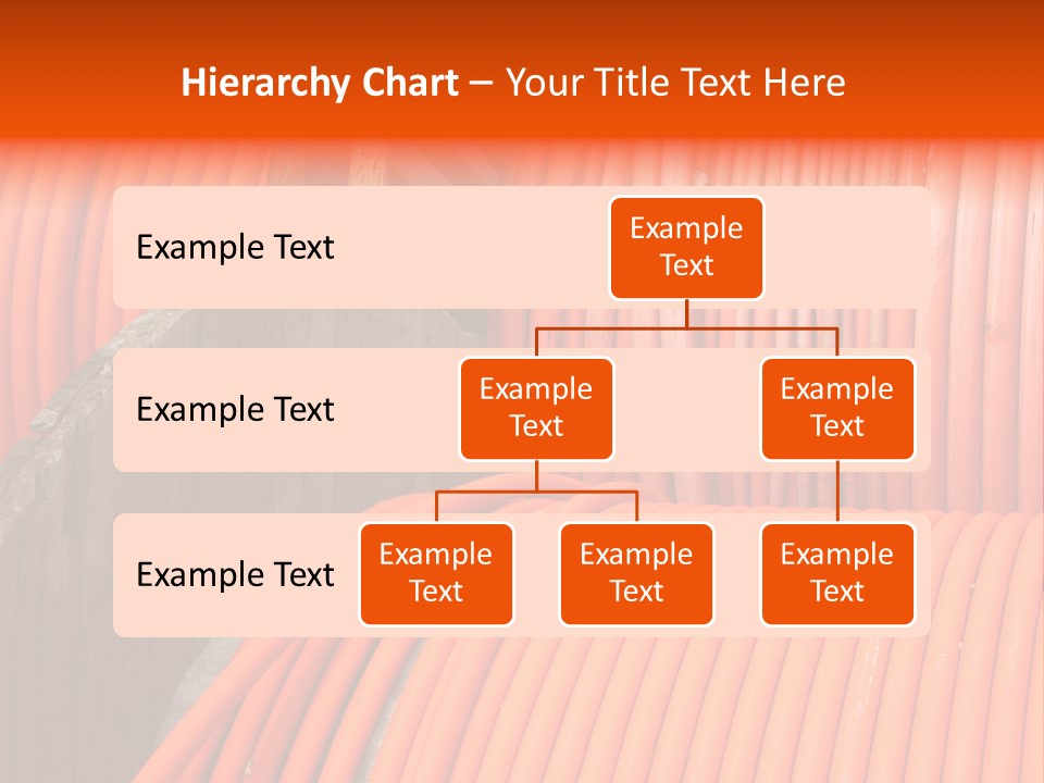 A Bunch Of Orange Hoses Stacked On Top Of Each Other PowerPoint Template