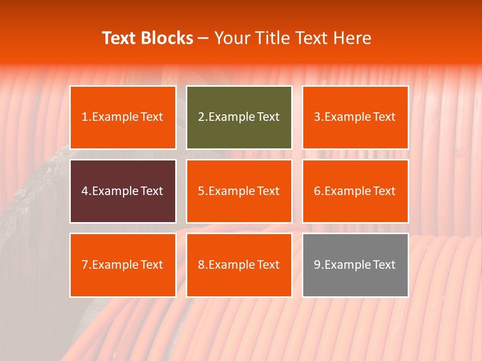 A Bunch Of Orange Hoses Stacked On Top Of Each Other PowerPoint Template