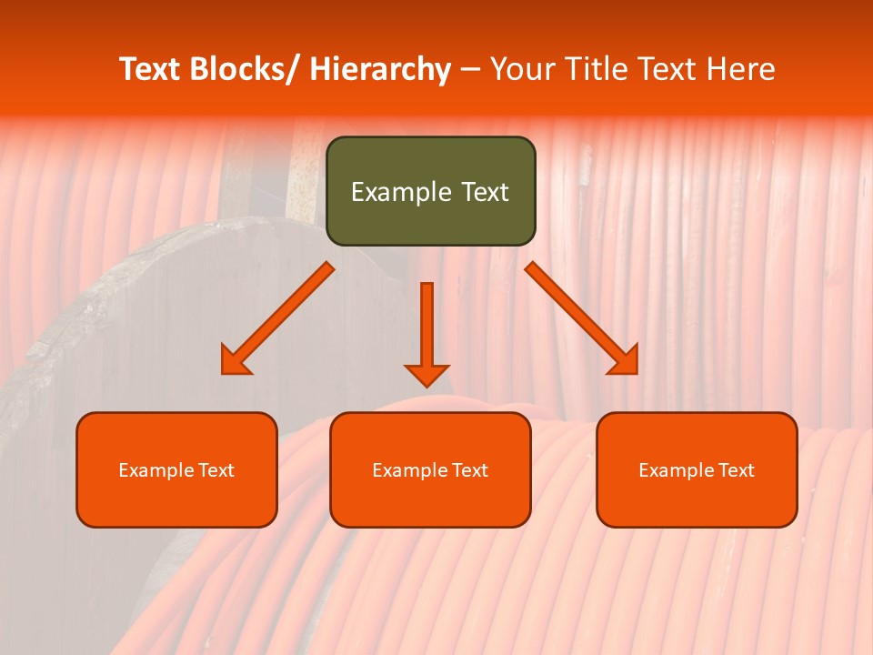 A Bunch Of Orange Hoses Stacked On Top Of Each Other PowerPoint Template