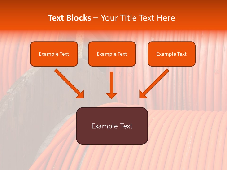 A Bunch Of Orange Hoses Stacked On Top Of Each Other PowerPoint Template