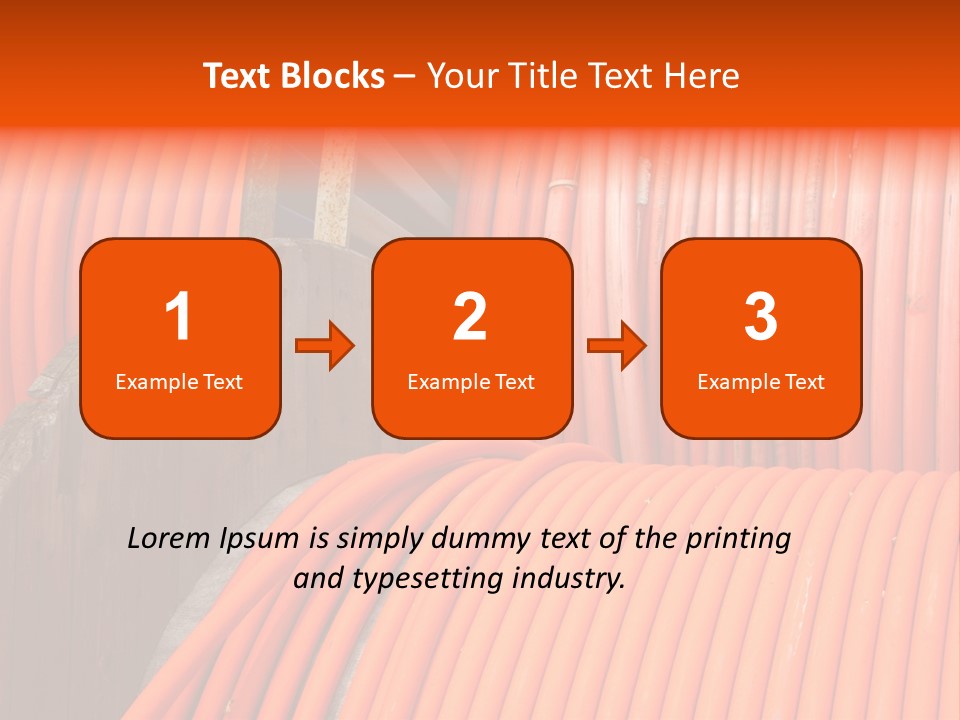 A Bunch Of Orange Hoses Stacked On Top Of Each Other PowerPoint Template