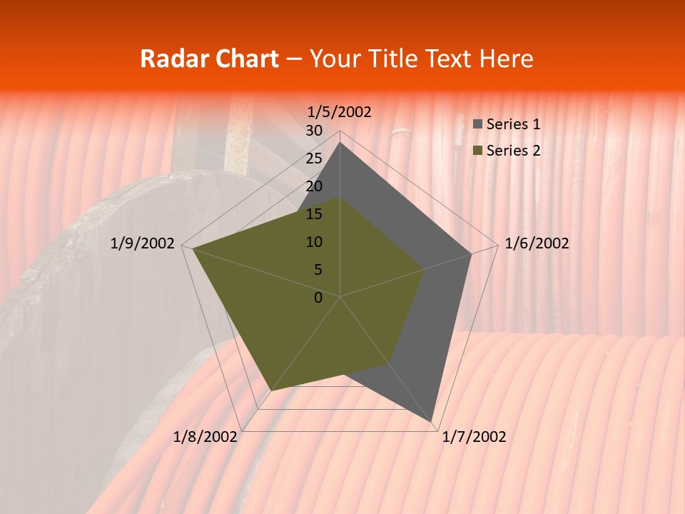 A Bunch Of Orange Hoses Stacked On Top Of Each Other PowerPoint Template