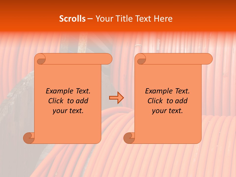 A Bunch Of Orange Hoses Stacked On Top Of Each Other PowerPoint Template