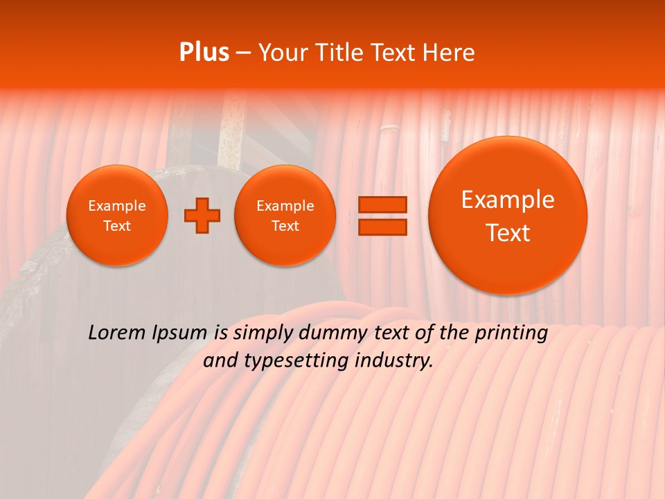 A Bunch Of Orange Hoses Stacked On Top Of Each Other PowerPoint Template
