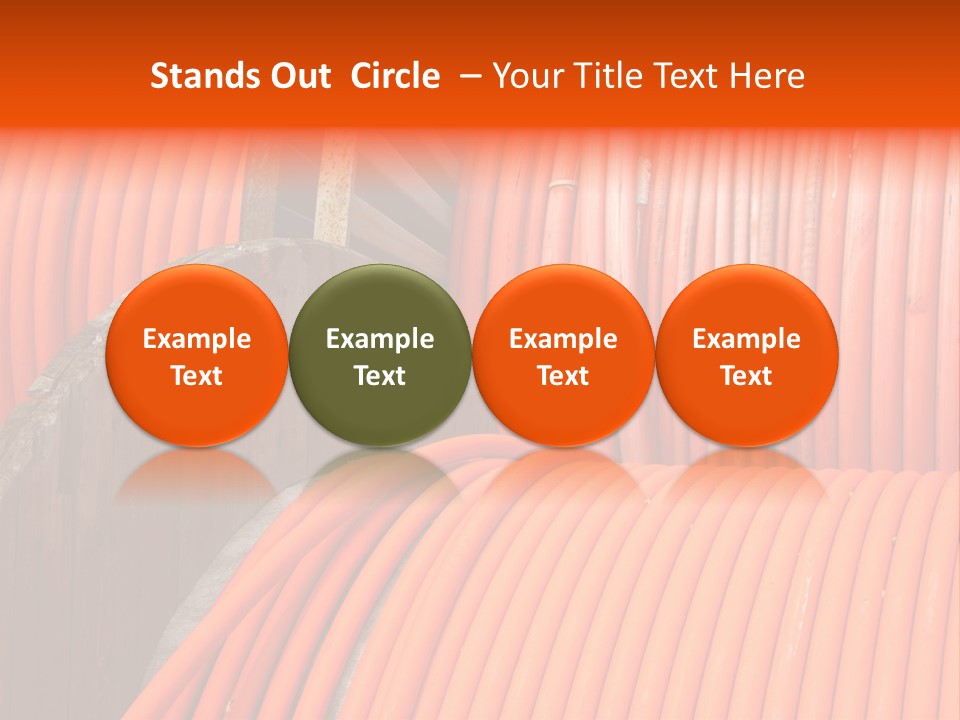 A Bunch Of Orange Hoses Stacked On Top Of Each Other PowerPoint Template