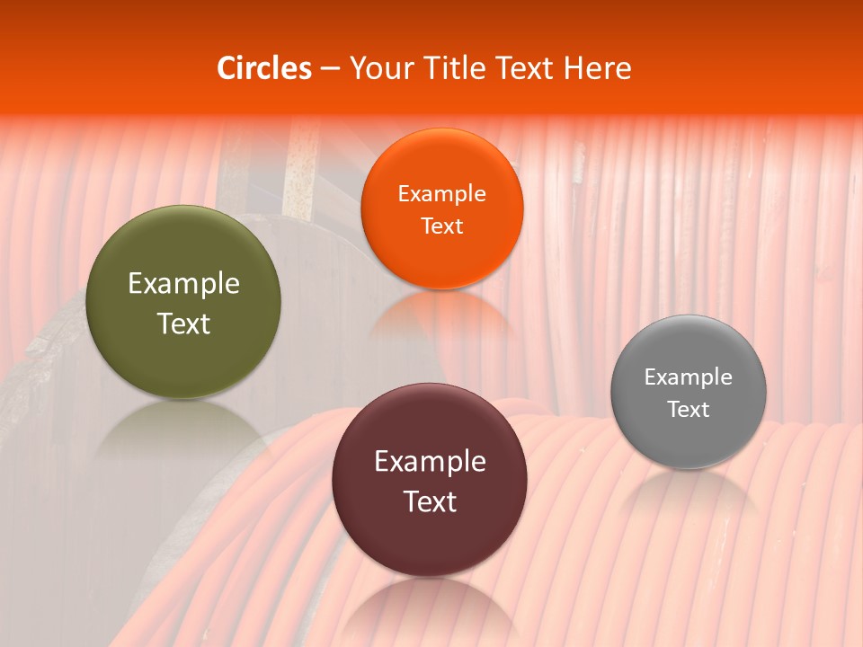 A Bunch Of Orange Hoses Stacked On Top Of Each Other PowerPoint Template