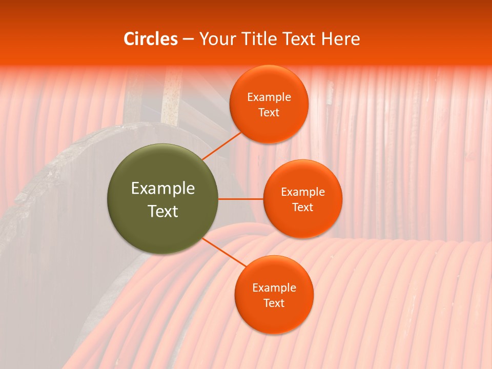 A Bunch Of Orange Hoses Stacked On Top Of Each Other PowerPoint Template