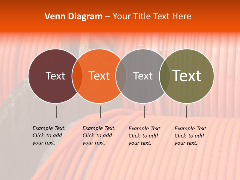 A Bunch Of Orange Hoses Stacked On Top Of Each Other PowerPoint Template