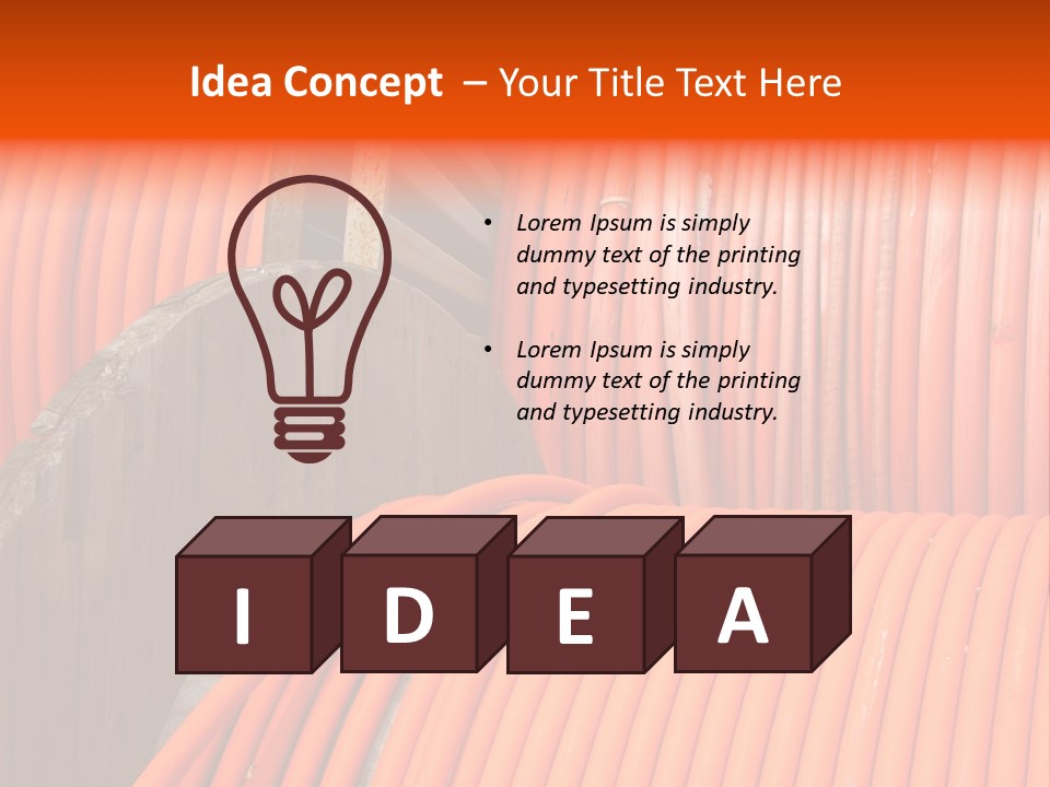 A Bunch Of Orange Hoses Stacked On Top Of Each Other PowerPoint Template