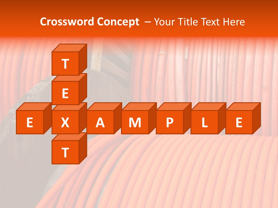 A Bunch Of Orange Hoses Stacked On Top Of Each Other PowerPoint Template