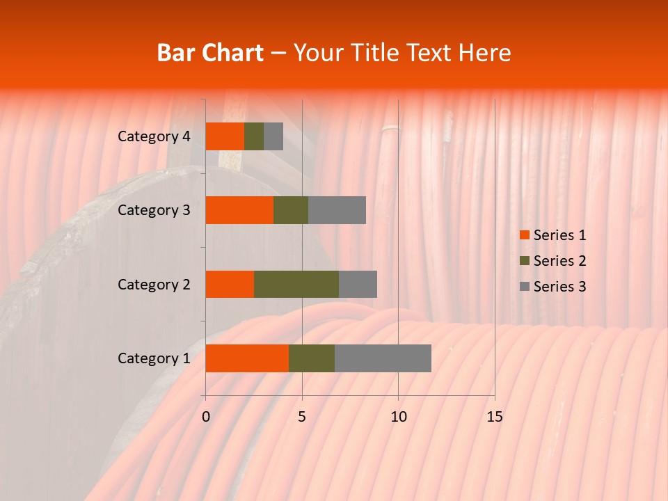 A Bunch Of Orange Hoses Stacked On Top Of Each Other PowerPoint Template