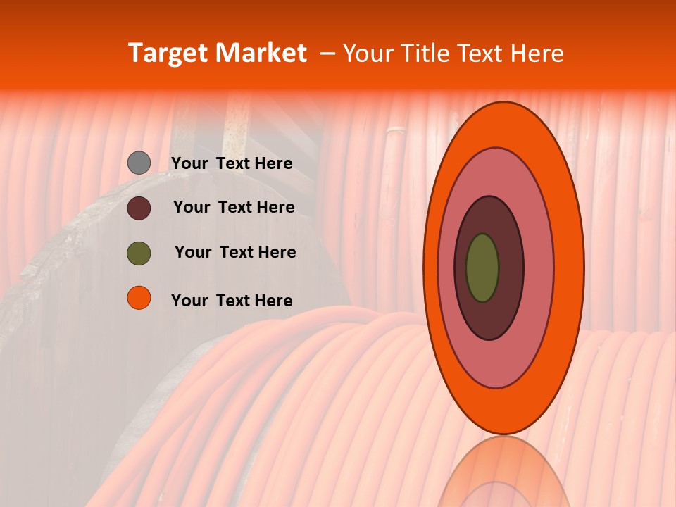A Bunch Of Orange Hoses Stacked On Top Of Each Other PowerPoint Template