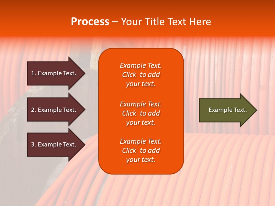 A Bunch Of Orange Hoses Stacked On Top Of Each Other PowerPoint Template