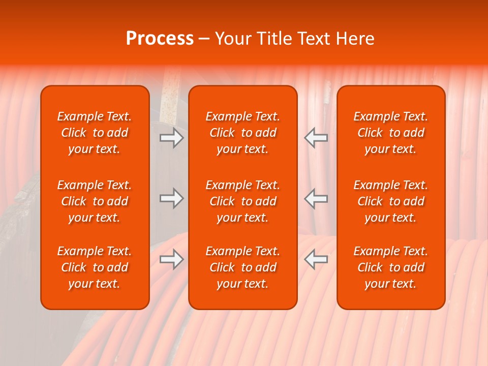A Bunch Of Orange Hoses Stacked On Top Of Each Other PowerPoint Template