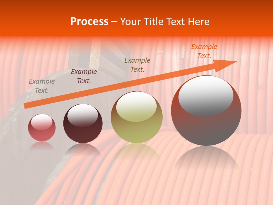 A Bunch Of Orange Hoses Stacked On Top Of Each Other PowerPoint Template