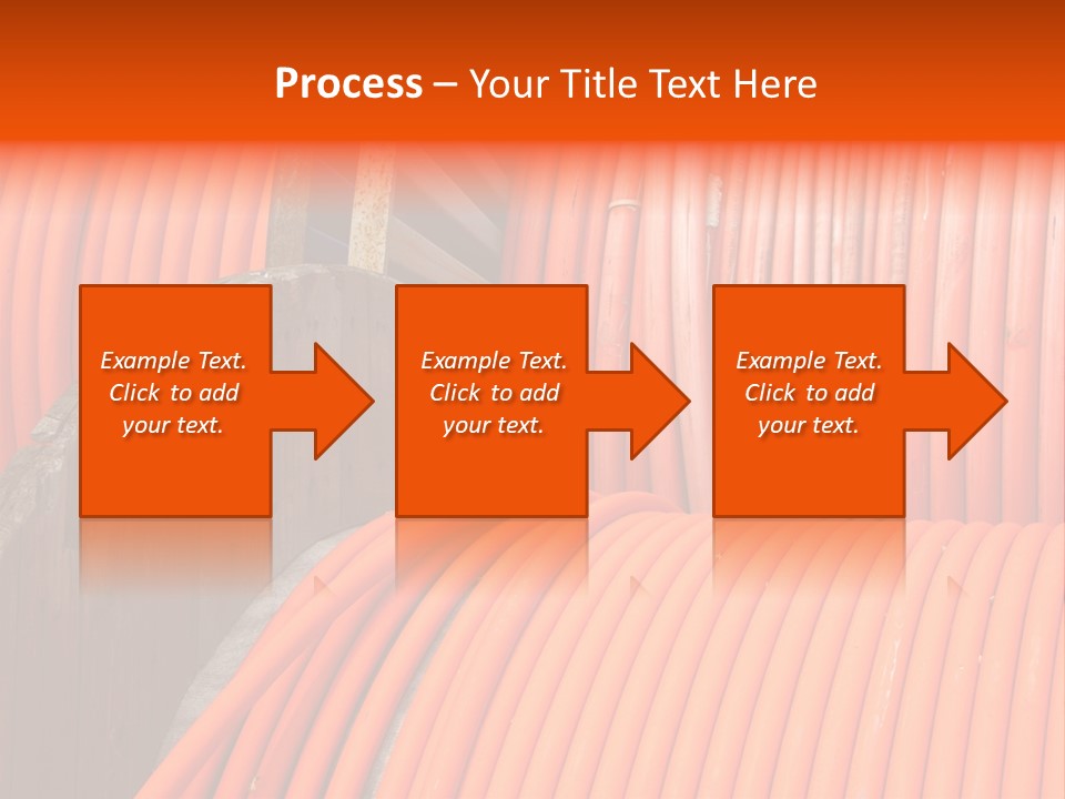 A Bunch Of Orange Hoses Stacked On Top Of Each Other PowerPoint Template