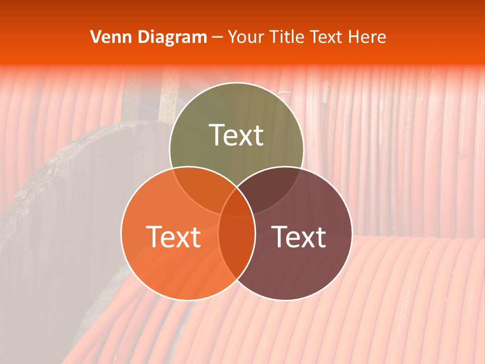 A Bunch Of Orange Hoses Stacked On Top Of Each Other PowerPoint Template