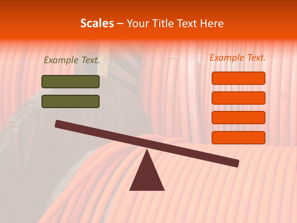 A Bunch Of Orange Hoses Stacked On Top Of Each Other PowerPoint Template