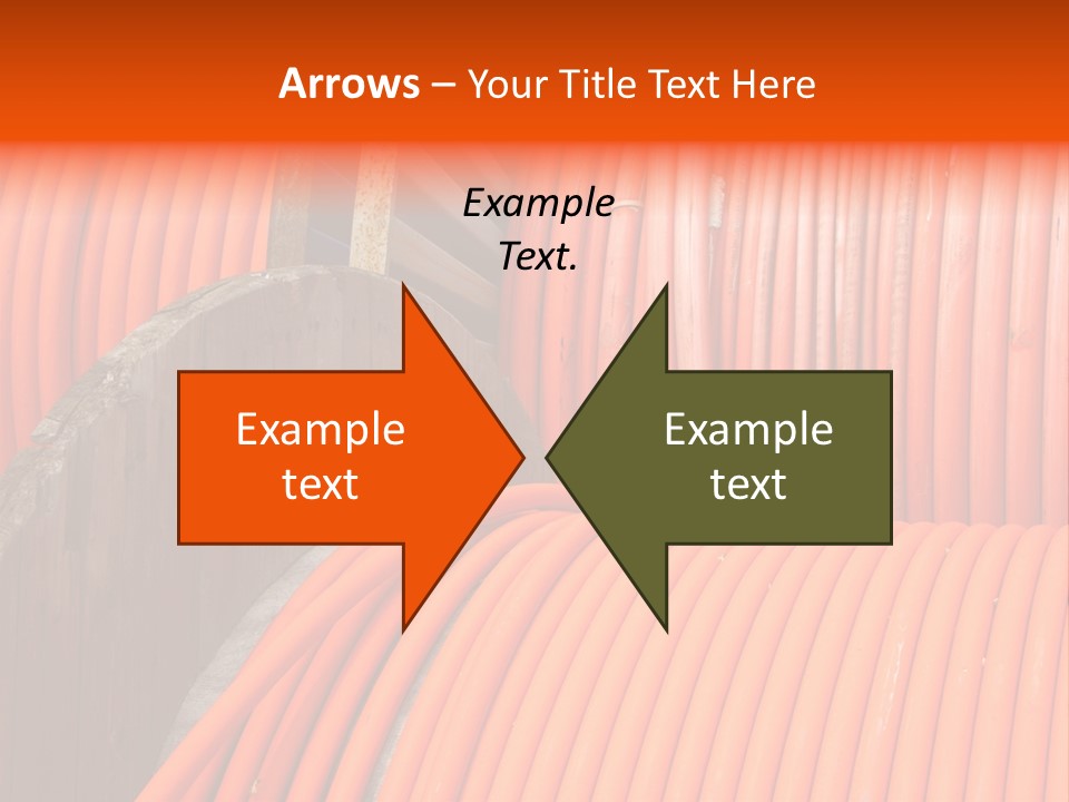 A Bunch Of Orange Hoses Stacked On Top Of Each Other PowerPoint Template