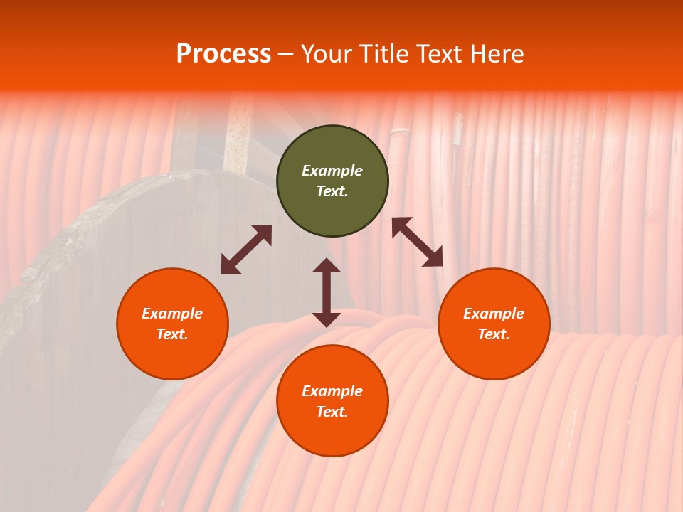 A Bunch Of Orange Hoses Stacked On Top Of Each Other PowerPoint Template