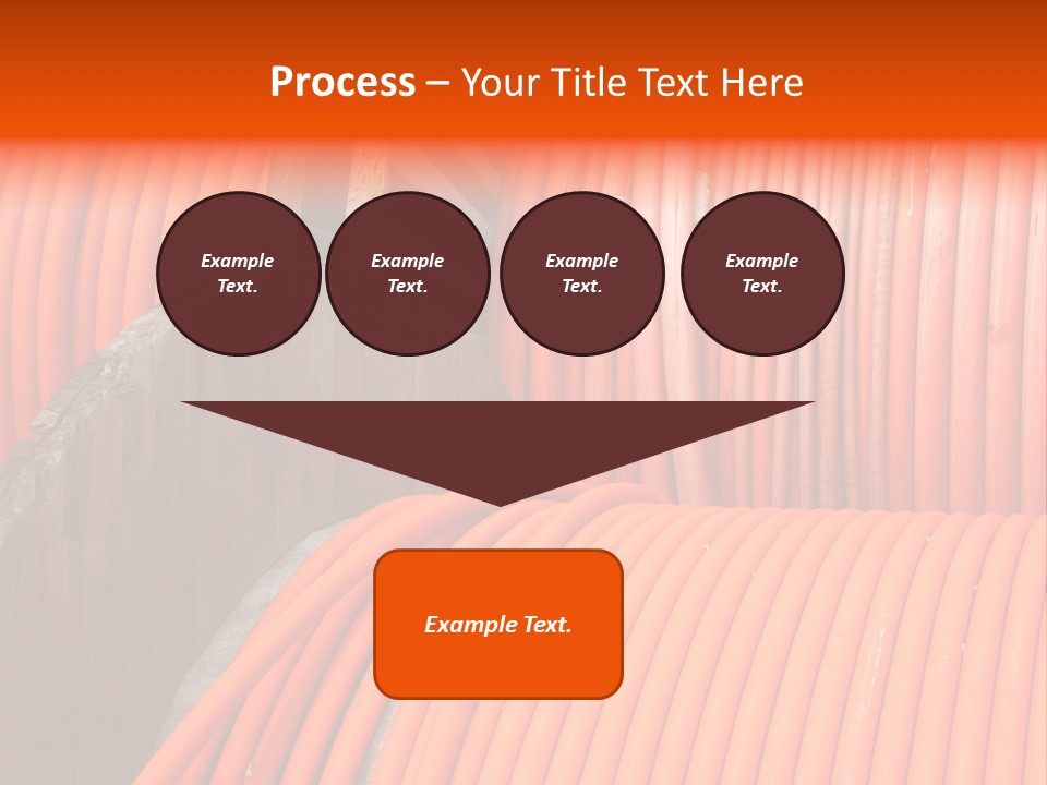 A Bunch Of Orange Hoses Stacked On Top Of Each Other PowerPoint Template