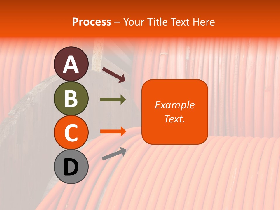 A Bunch Of Orange Hoses Stacked On Top Of Each Other PowerPoint Template