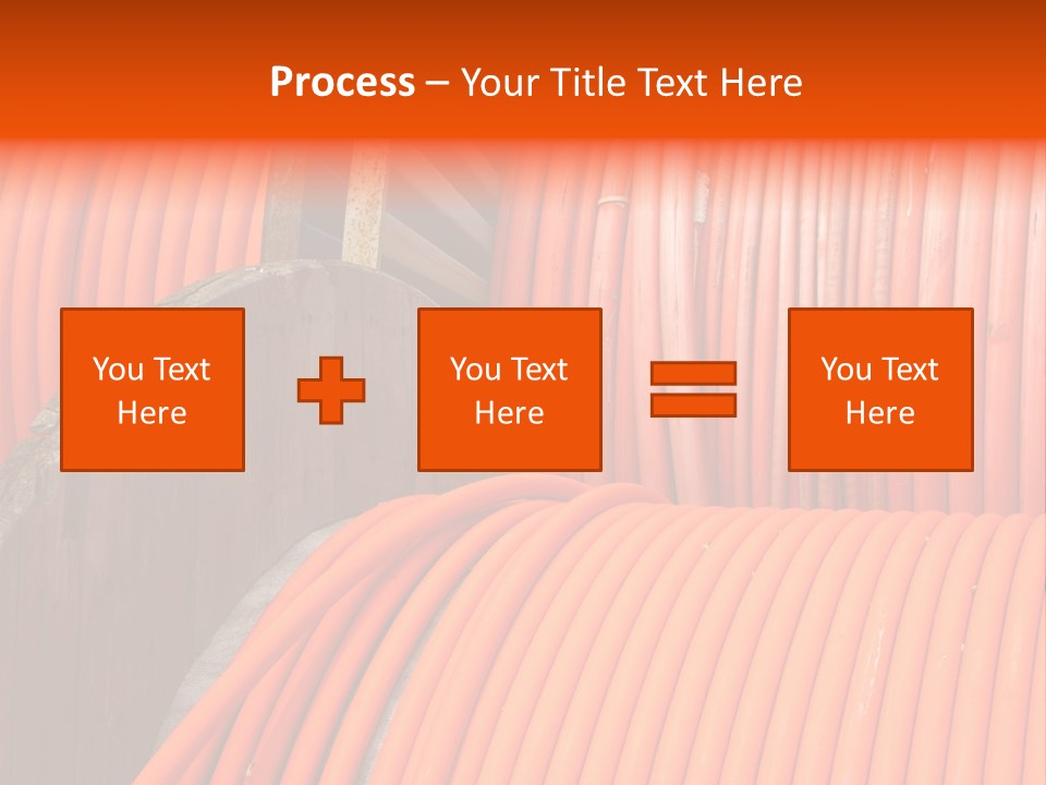 A Bunch Of Orange Hoses Stacked On Top Of Each Other PowerPoint Template