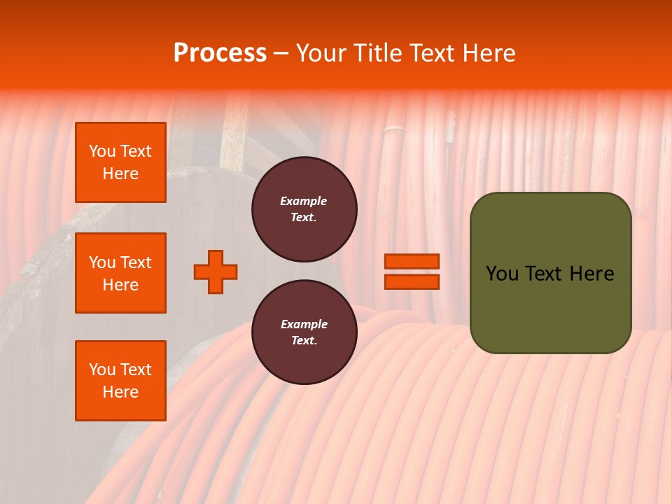 A Bunch Of Orange Hoses Stacked On Top Of Each Other PowerPoint Template