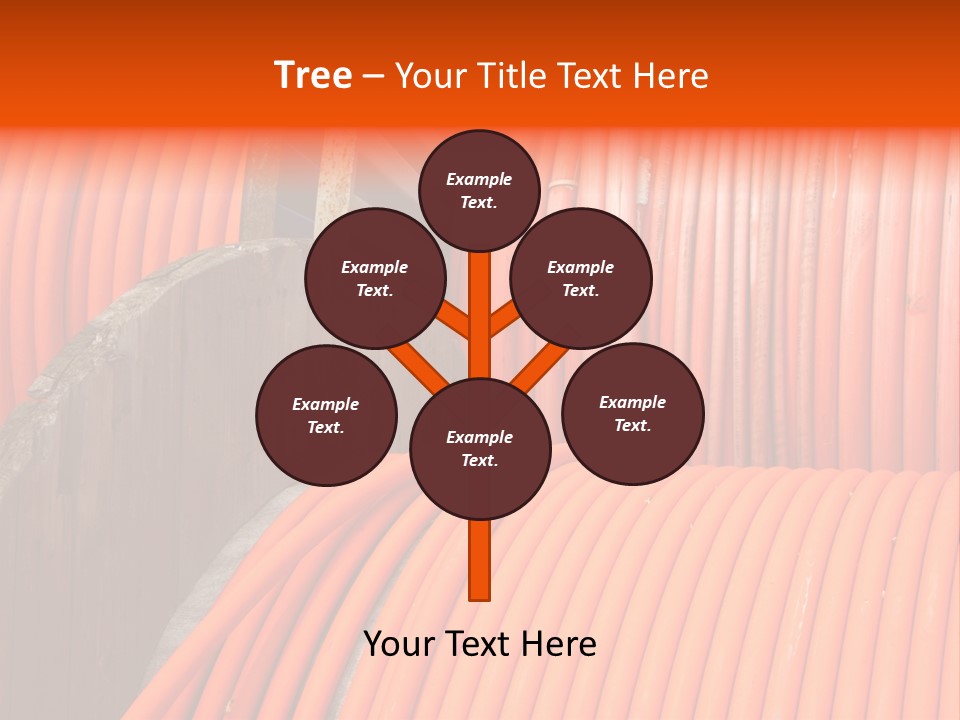 A Bunch Of Orange Hoses Stacked On Top Of Each Other PowerPoint Template
