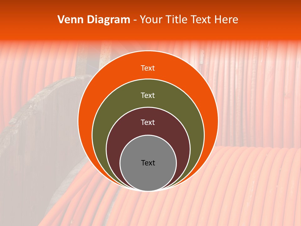 A Bunch Of Orange Hoses Stacked On Top Of Each Other PowerPoint Template