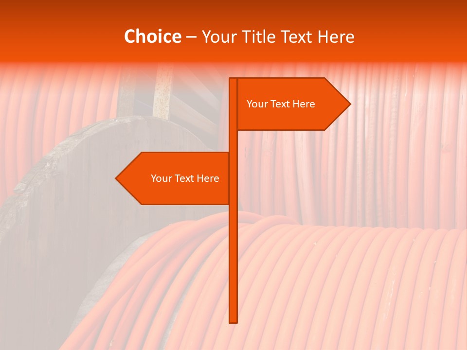 A Bunch Of Orange Hoses Stacked On Top Of Each Other PowerPoint Template
