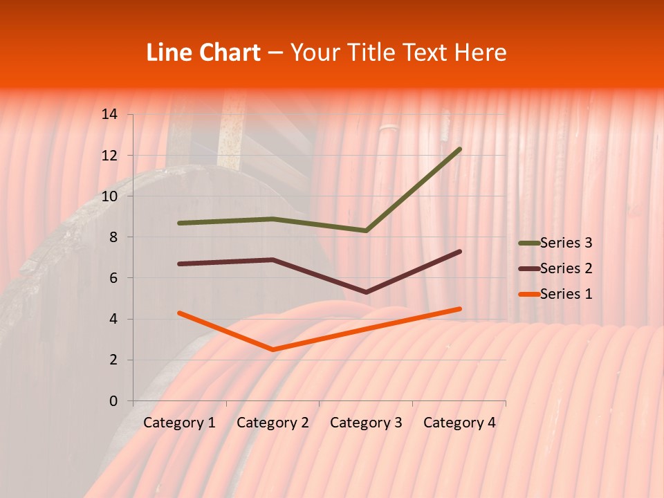 A Bunch Of Orange Hoses Stacked On Top Of Each Other PowerPoint Template