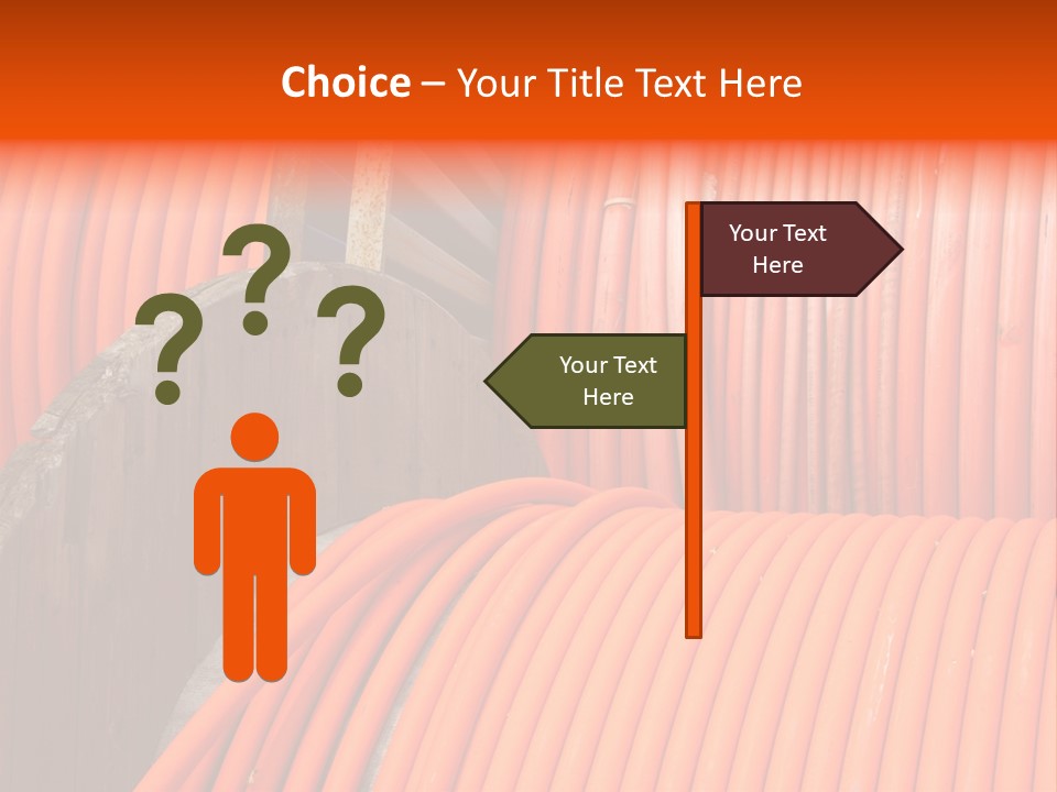 A Bunch Of Orange Hoses Stacked On Top Of Each Other PowerPoint Template