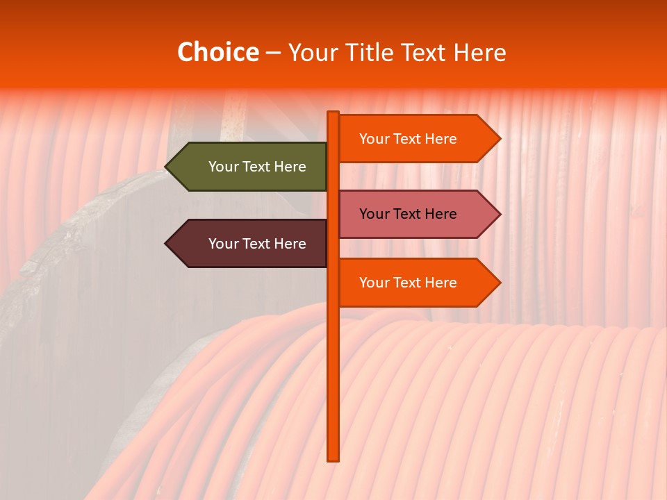 A Bunch Of Orange Hoses Stacked On Top Of Each Other PowerPoint Template