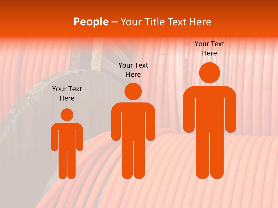 A Bunch Of Orange Hoses Stacked On Top Of Each Other PowerPoint Template
