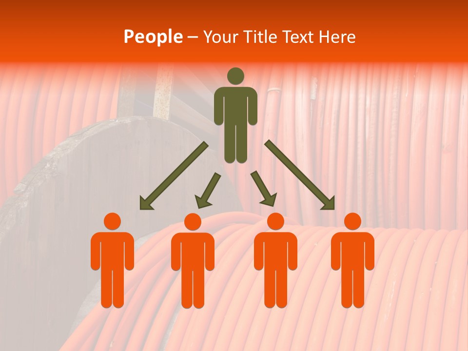 A Bunch Of Orange Hoses Stacked On Top Of Each Other PowerPoint Template