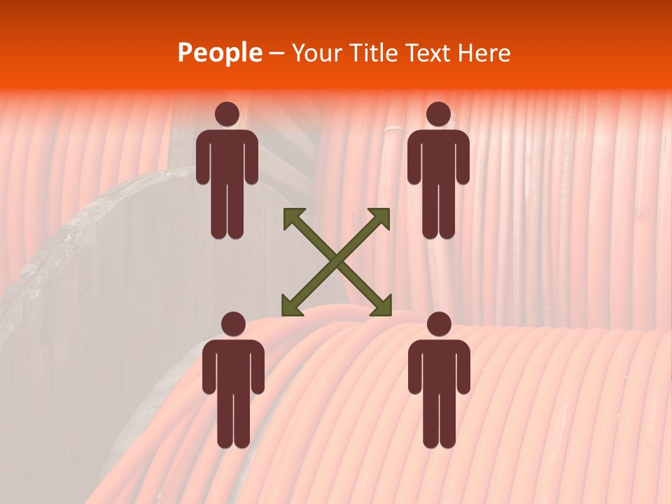 A Bunch Of Orange Hoses Stacked On Top Of Each Other PowerPoint Template