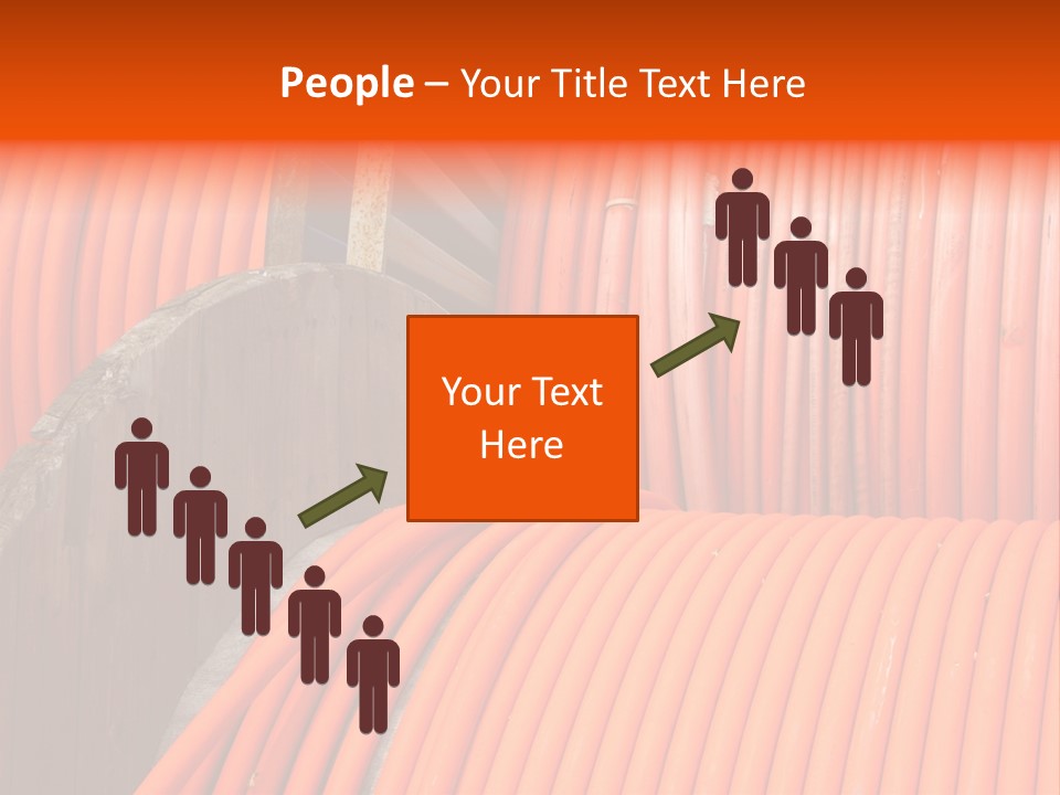 A Bunch Of Orange Hoses Stacked On Top Of Each Other PowerPoint Template