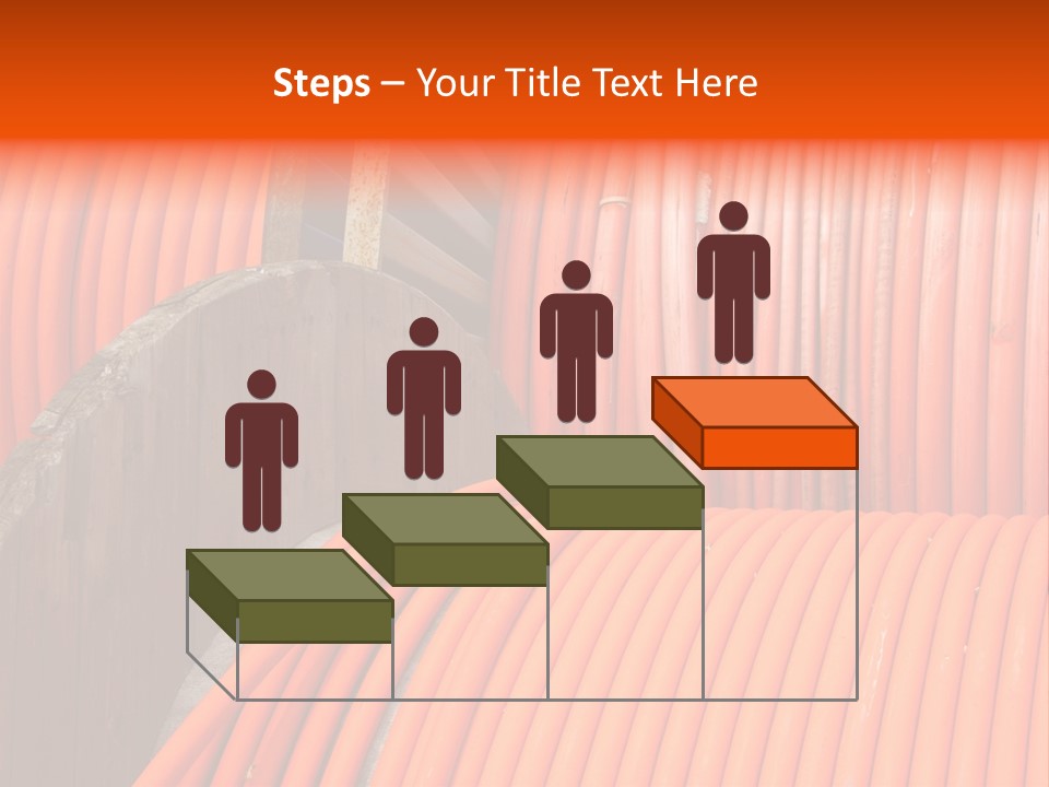 A Bunch Of Orange Hoses Stacked On Top Of Each Other PowerPoint Template