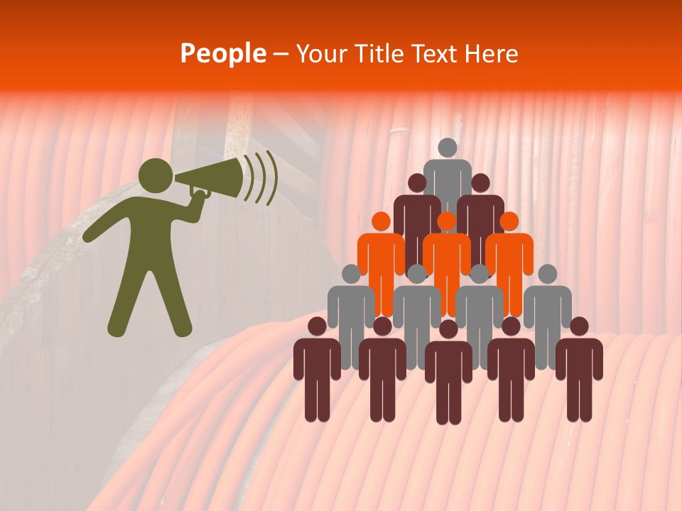 A Bunch Of Orange Hoses Stacked On Top Of Each Other PowerPoint Template
