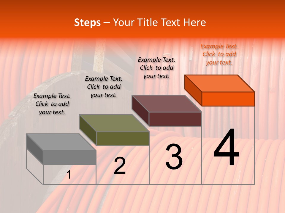 A Bunch Of Orange Hoses Stacked On Top Of Each Other PowerPoint Template