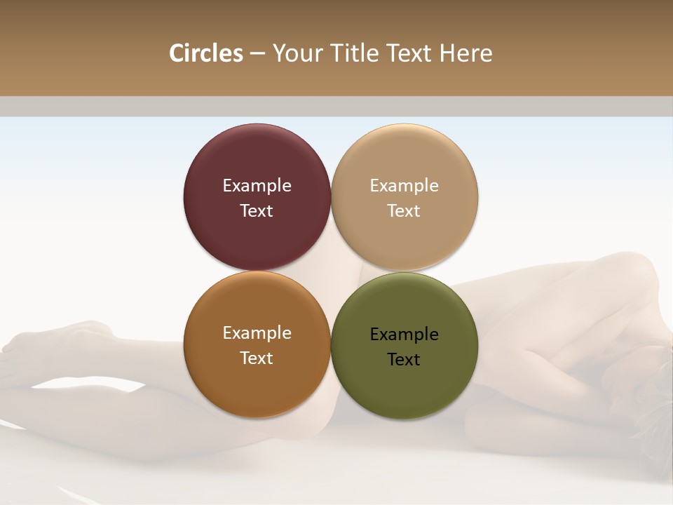 Cute Girl Laying Down In Beauty Pose With Naked Body PowerPoint Template