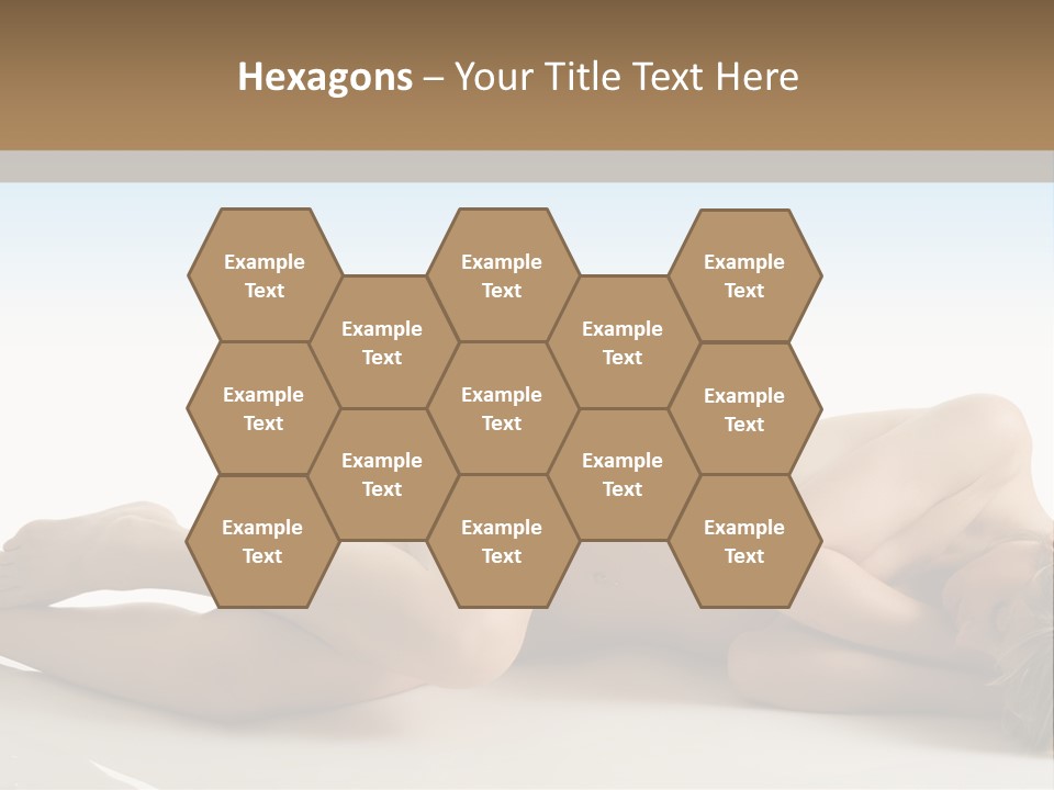 Cute Girl Laying Down In Beauty Pose With Naked Body PowerPoint Template