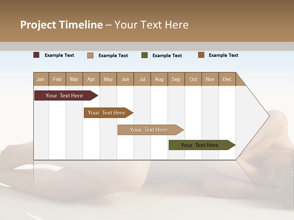 Cute Girl Laying Down In Beauty Pose With Naked Body PowerPoint Template